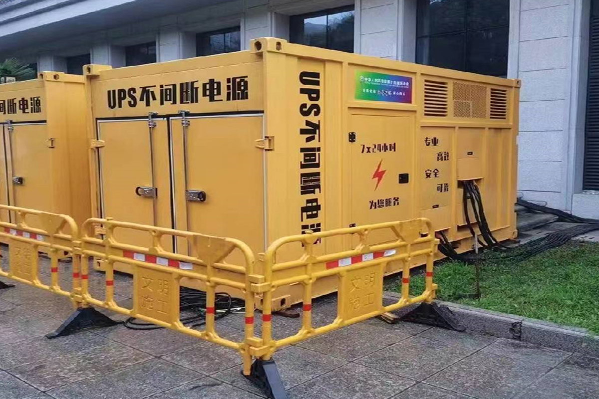 同心发电机租赁施工现场